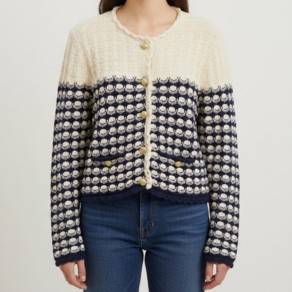 J.Crew Textured Crochet Lady Jacket - Picture 3 of 4